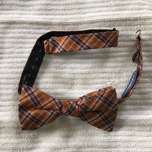 Orange & Blue Plaid Bowtie
